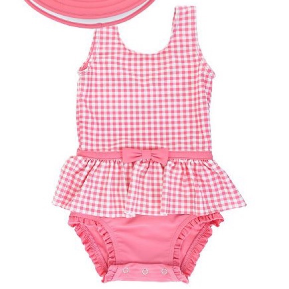 Ruffle Butts Other - Ruffle Butts Rose Gingham Skirted One Piece Bathing Suit